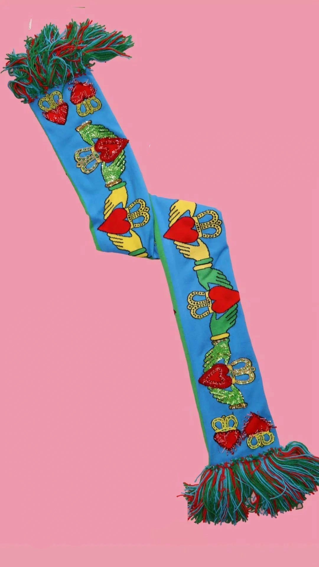 Beaded Claddagh Scarf