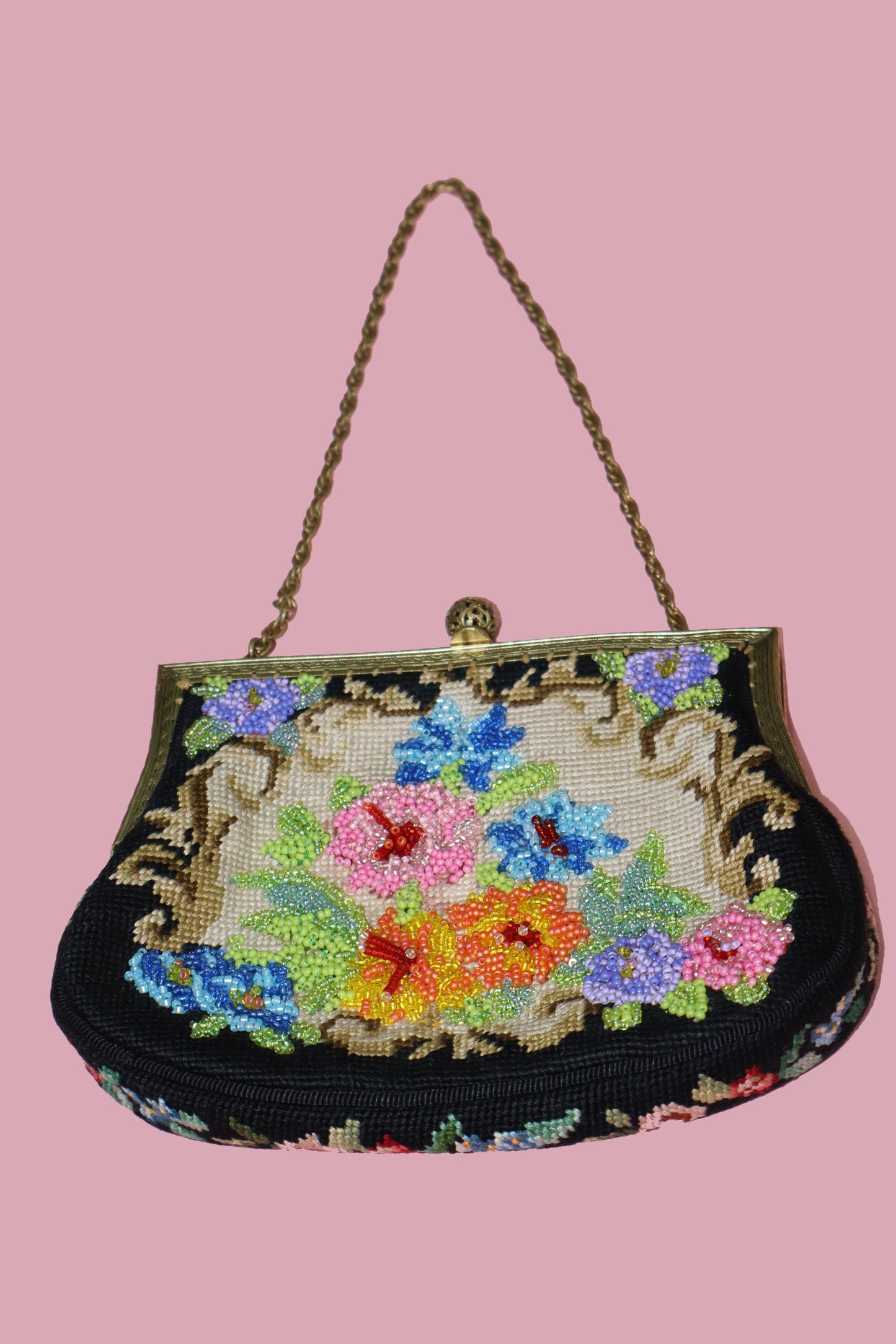 Embroidered Flower Bag