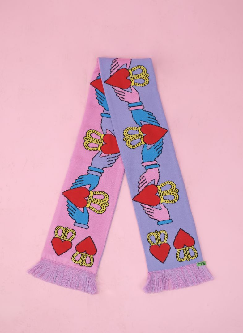 Pink & Purple Claddagh Scarf