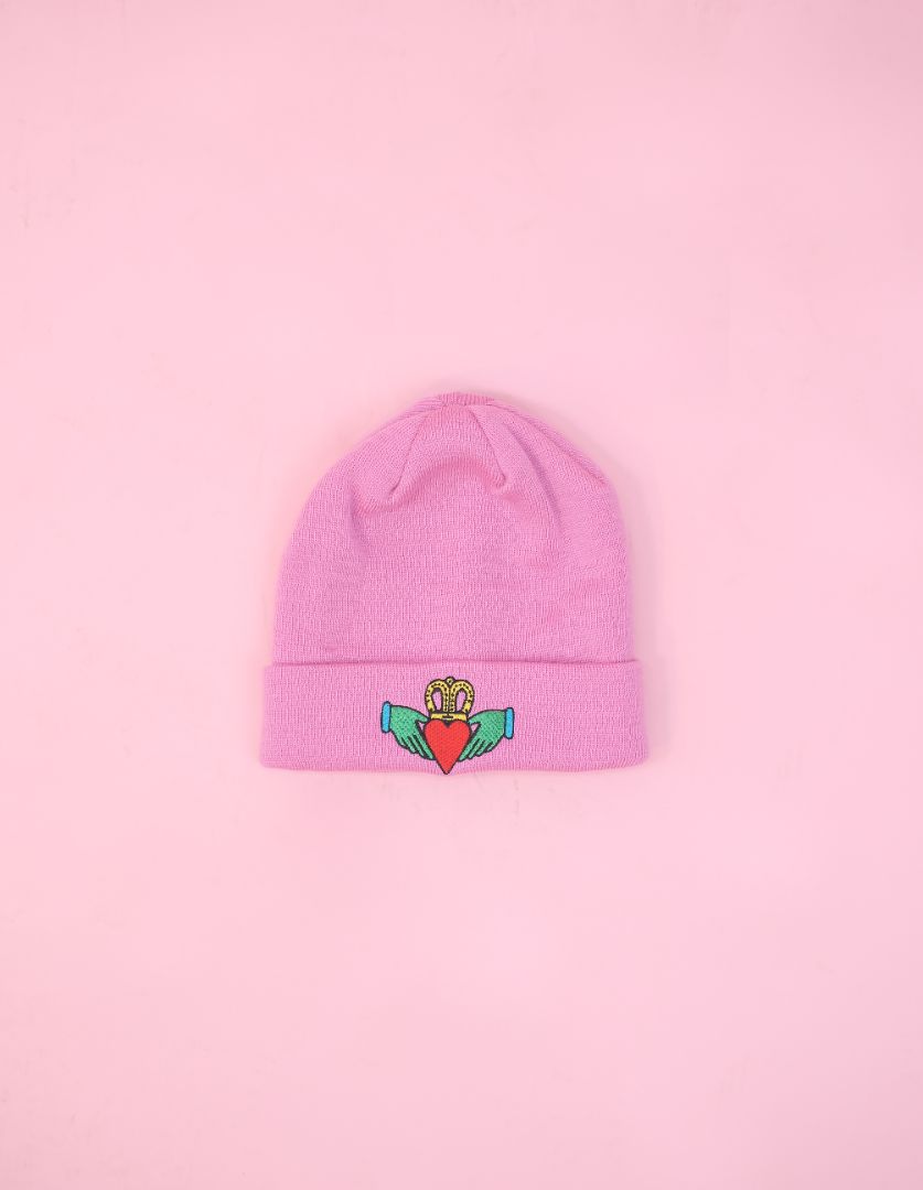 Pink Claddagh Beanie