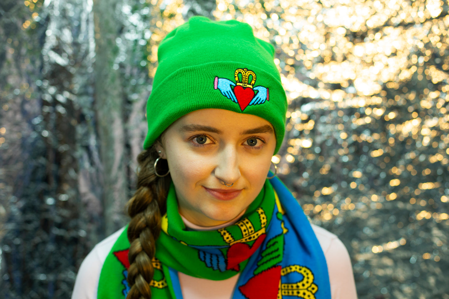 Green Claddagh Beanie