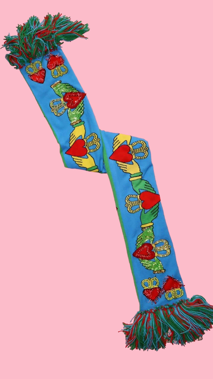 Beaded Claddagh Scarf