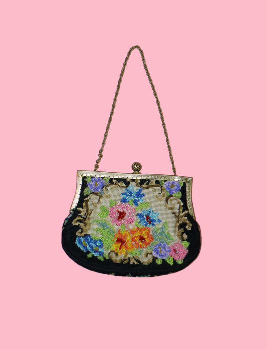 Embroidered Flower Bag