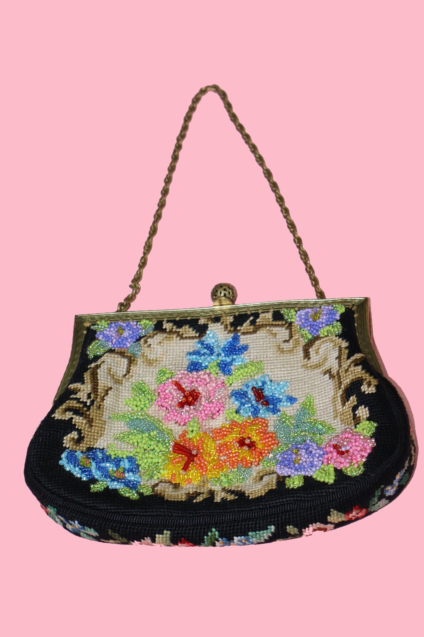 Embroidered Flower Bag