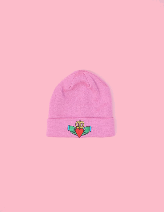 Pink Claddagh Beanie