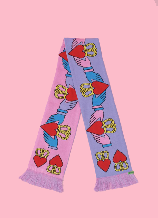 Pink & Purple Claddagh Scarf