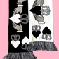 Black & White Claddagh Scarf