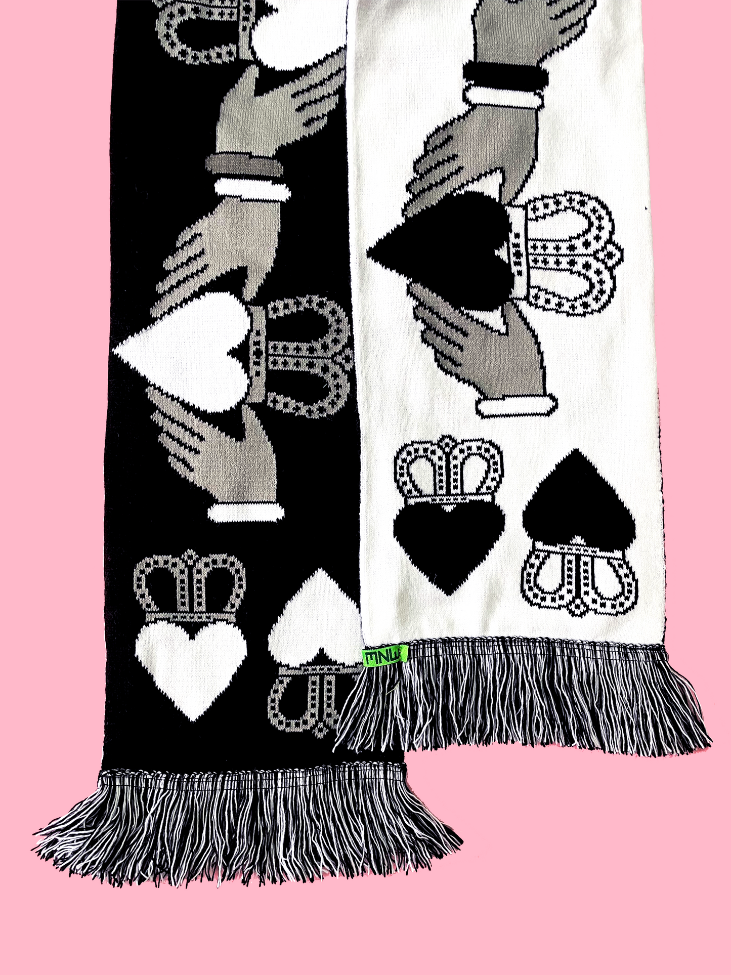 Black & White Claddagh Scarf