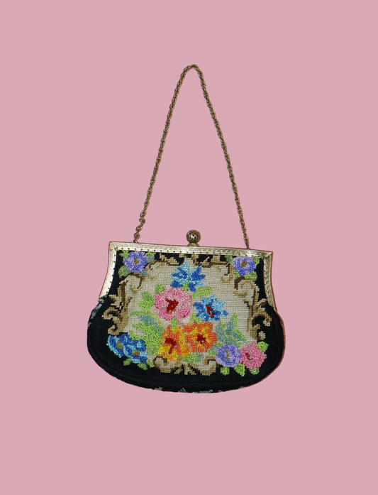 Embroidered Flower Bag