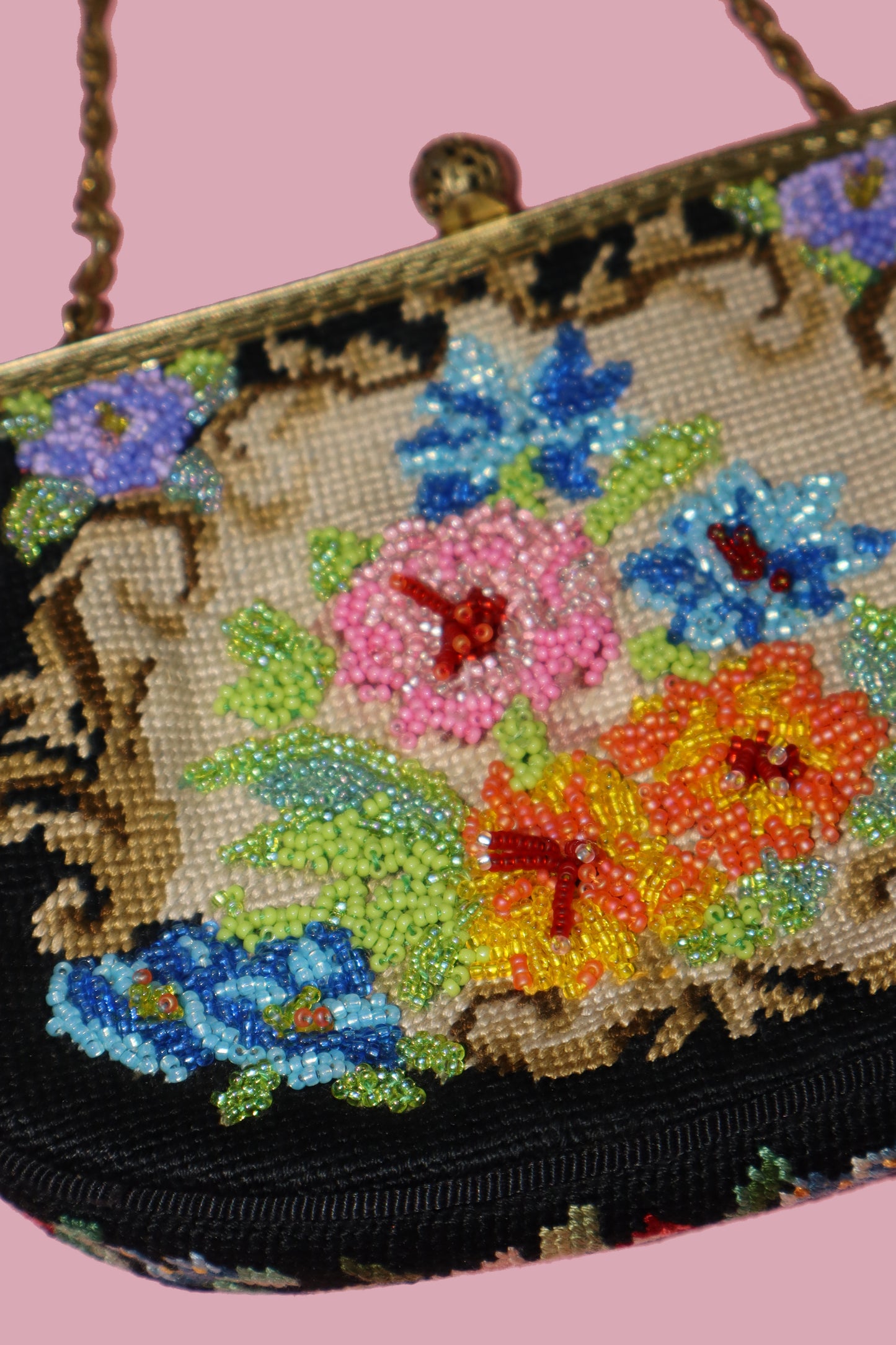 Embroidered Flower Bag